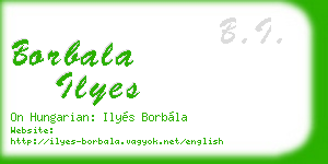 borbala ilyes business card