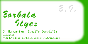 borbala ilyes business card